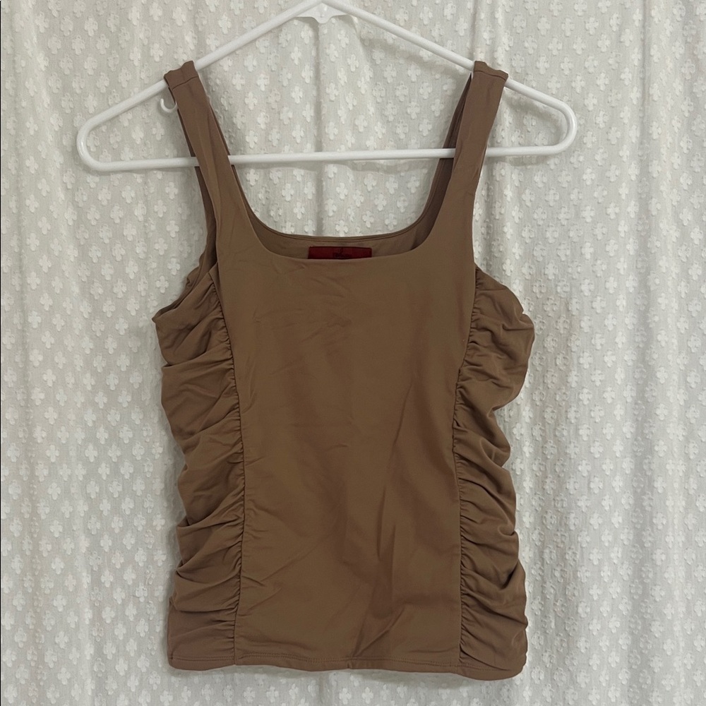 Red Brand Tan Ruched Tank Top